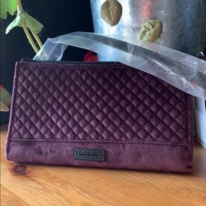 Vera Bradley iconic RFID slim wristlet in wine